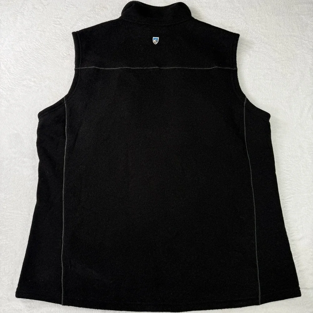 KUHL Mens Large Interceptr Vest XL Black Born in the Mountains Soft Full Zip